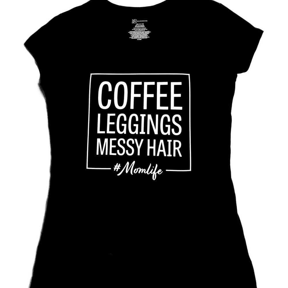 Mom life top - custom - coffee leggings